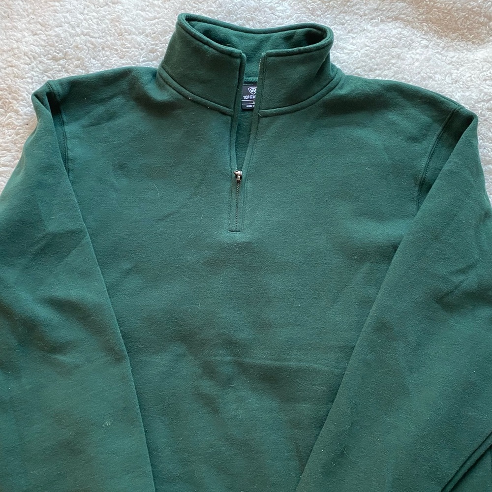 Navy Green Oversized Quarterzip